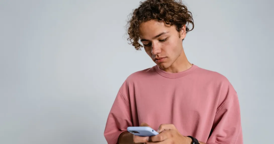 Person using smartphone