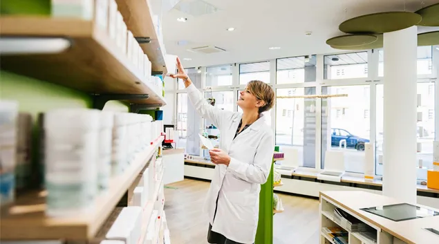 Pharmacist working