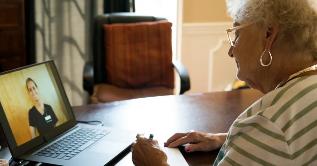 Patient attending telehealth appointment