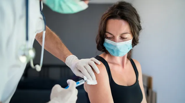 A vaccine being administered