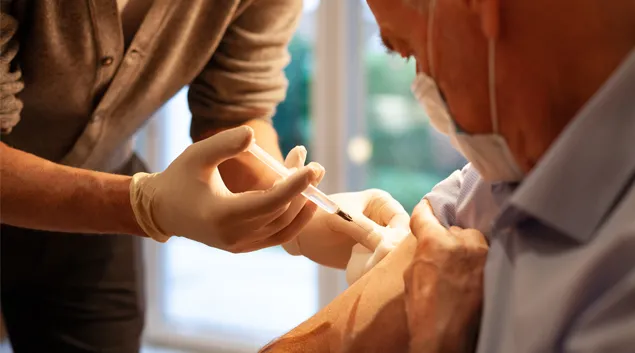 A vaccine being administered