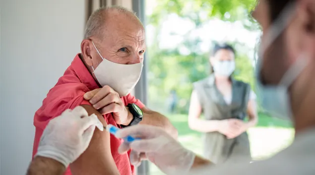 A vaccine being administered