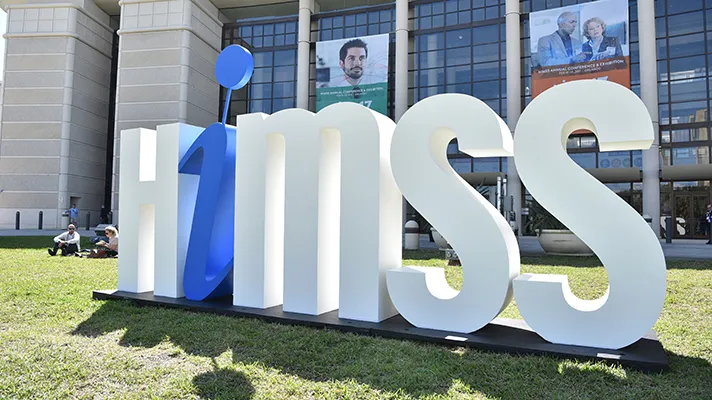 HIMSS sign.
