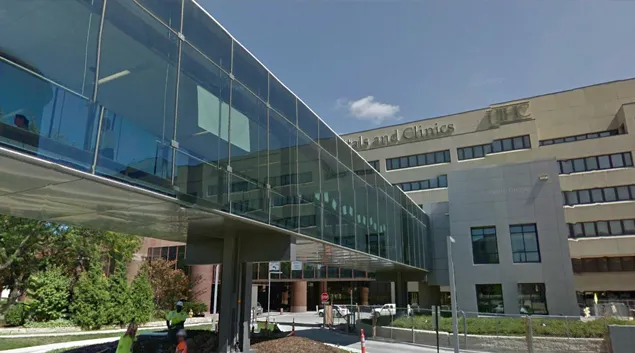 University of Iowa Hospitals and Clinics in Iowa City (Google Earth)