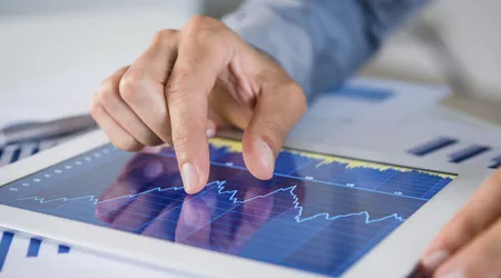 analytics graph on tablet
