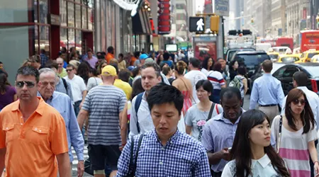 Busy New York street