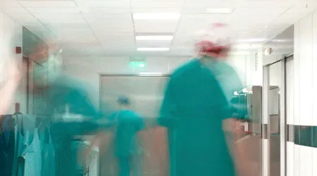 Photo of busy doctors.