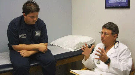 doctor and patient talking