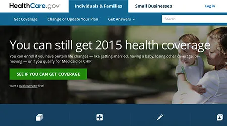 healthcare.gov screen shot