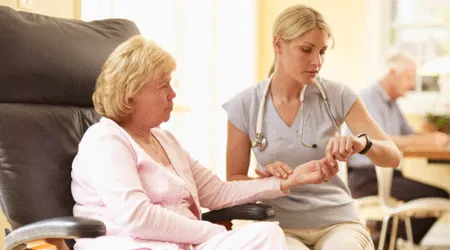 Nurse doing a home visit