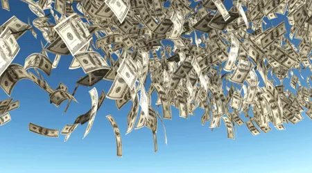 raining money