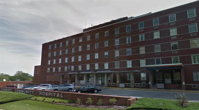 Sunbury Community Hospital in Sunbury, Pennsylvania (Google Earth)