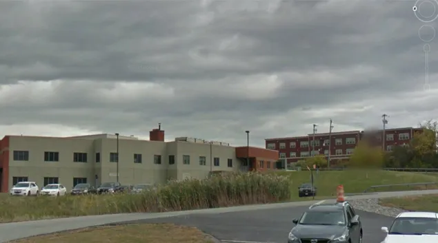 Moses-Ludington Hospital in Ticonderoga, New York (Google Earth)