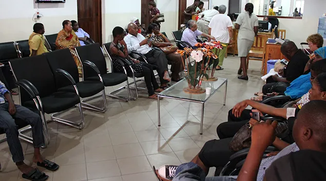 busy hospital waiting room