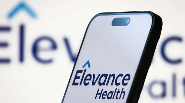 Elevance logo displayed on a smartphone