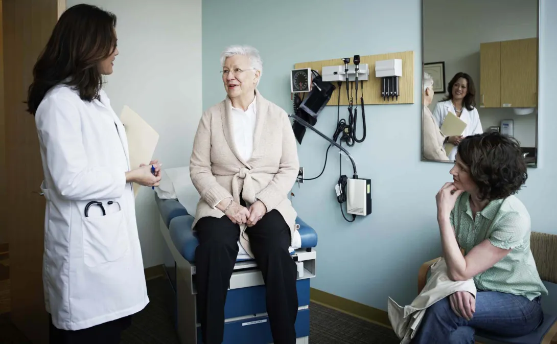Doctor with a senior patient