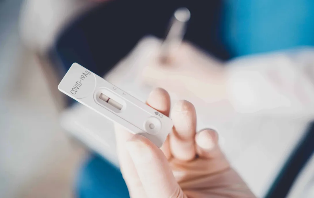 An at-home test kit. Photo: Violeta Stoimenova/Getty Images