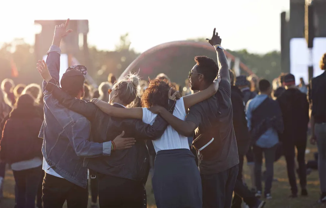 A group in a park. Photo: Klaus Vedfelt/Getty Images