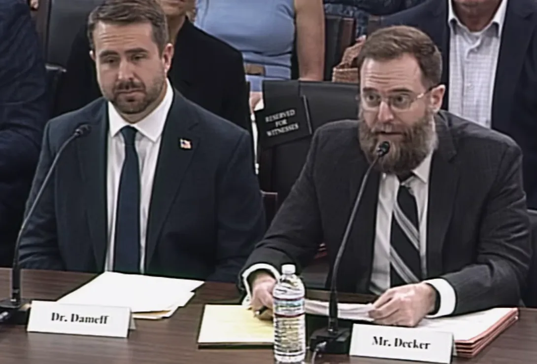 Cybersecurity hearing panelists Erik Decker and Dr. Christian Dameff