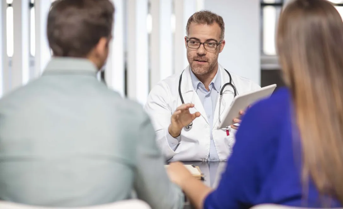 Couple at healthcare consultation. Photo: Westend61/Getty Images