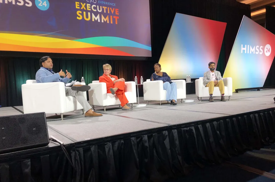 Panelists discuss the pace of technological change during the Executive Summit at HIMSS24.