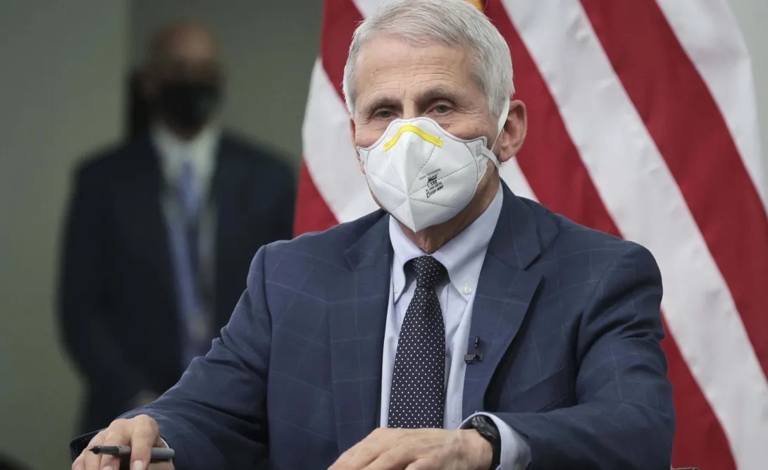 Dr. Anthony Fauci in mask. Photo: Win McNamee/Getty Images