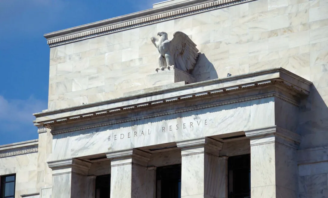 Federal Reserve building with eagle statue