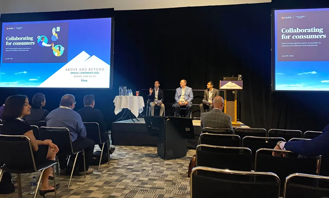 Seth Cohen of Cedar Health, James Rohrbaugh of the Allegheny Health Network and Neil Kulkarni of Highmark Health
