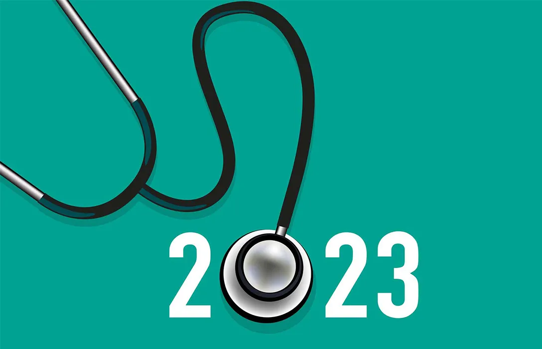2023 text with stethoscope