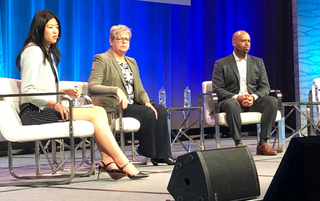 Yenli Wong, associate partner McKinsey &amp; Co., Mary Clancy, chief digital officer at Premier Health, and Albert Marinez, chief analytics officer at Intermountain Healthcare