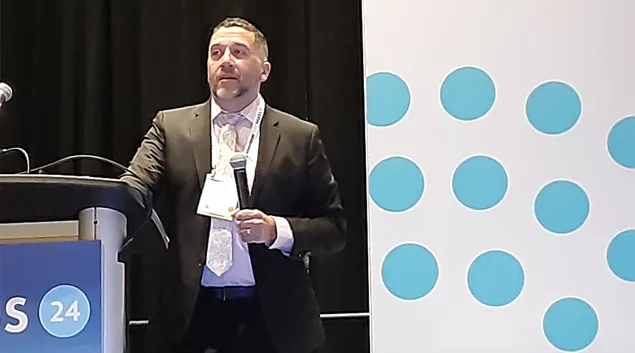 Thomas Novak, senior advisor, state and policy at the Substance Abuse and Mental Health Services Administration, speaks at HIMSS24 in Orlando Monday.