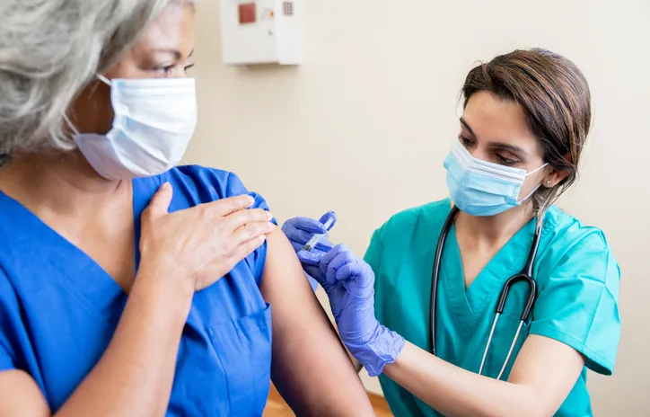 A vaccine being administered