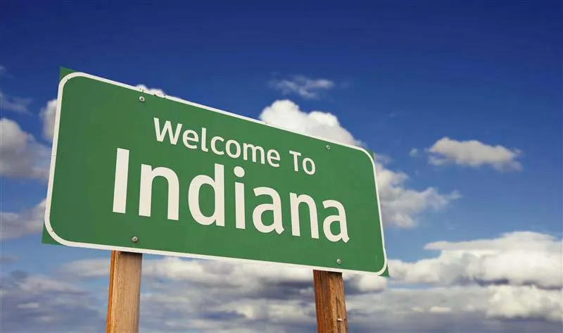 Welcome to Indiana sign
