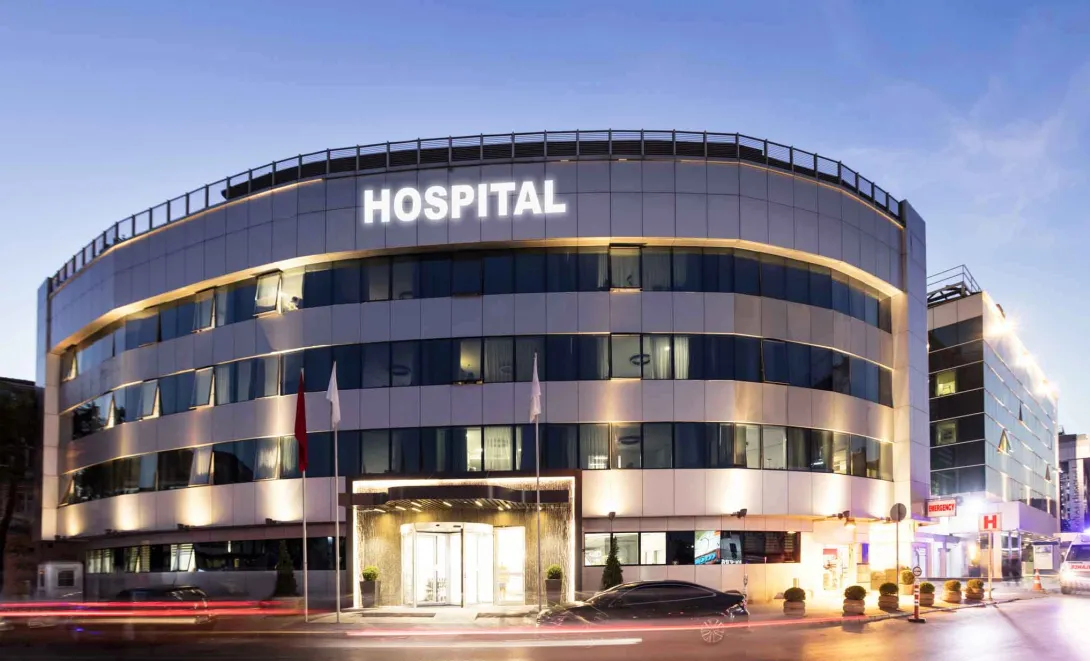 Modern hospital building