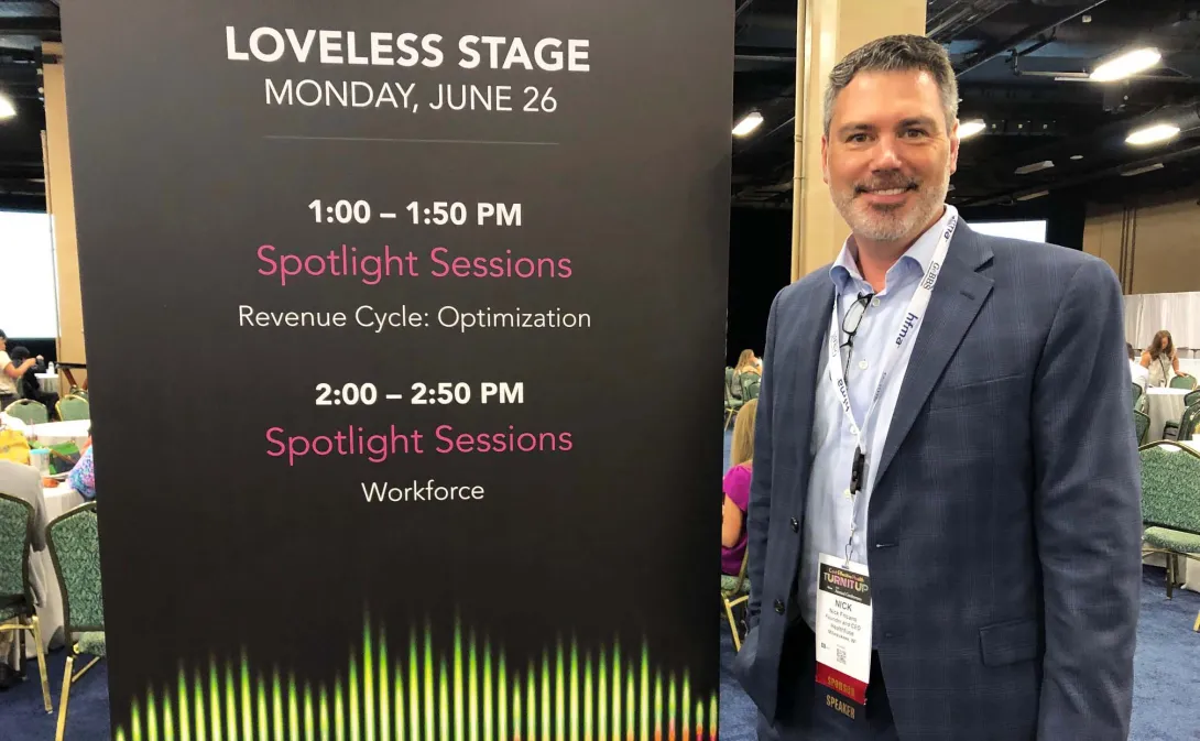 Nick Fricano, CEO and founder of Healthfuse at HMFA 2023