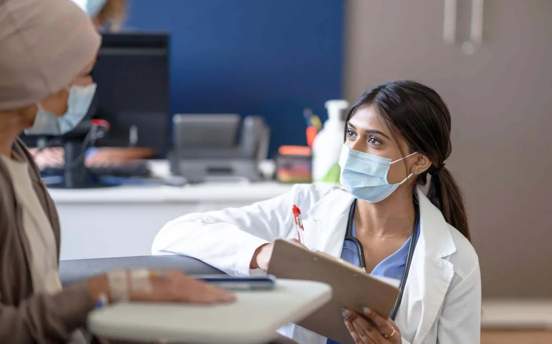 A healthcare consultation. Photo: FatCamera/Getty Images