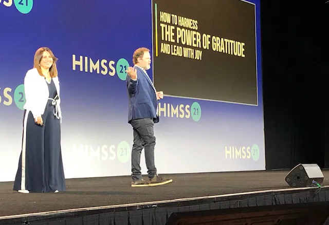 SoulPancake cofounders Shabnam Mogharabi and Rainn Wilson spoke at HIMSS21 on Thursday.