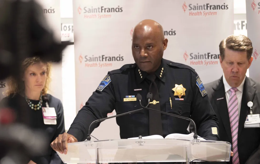 Tulsa Police Chief Wendell Franklin at press conference