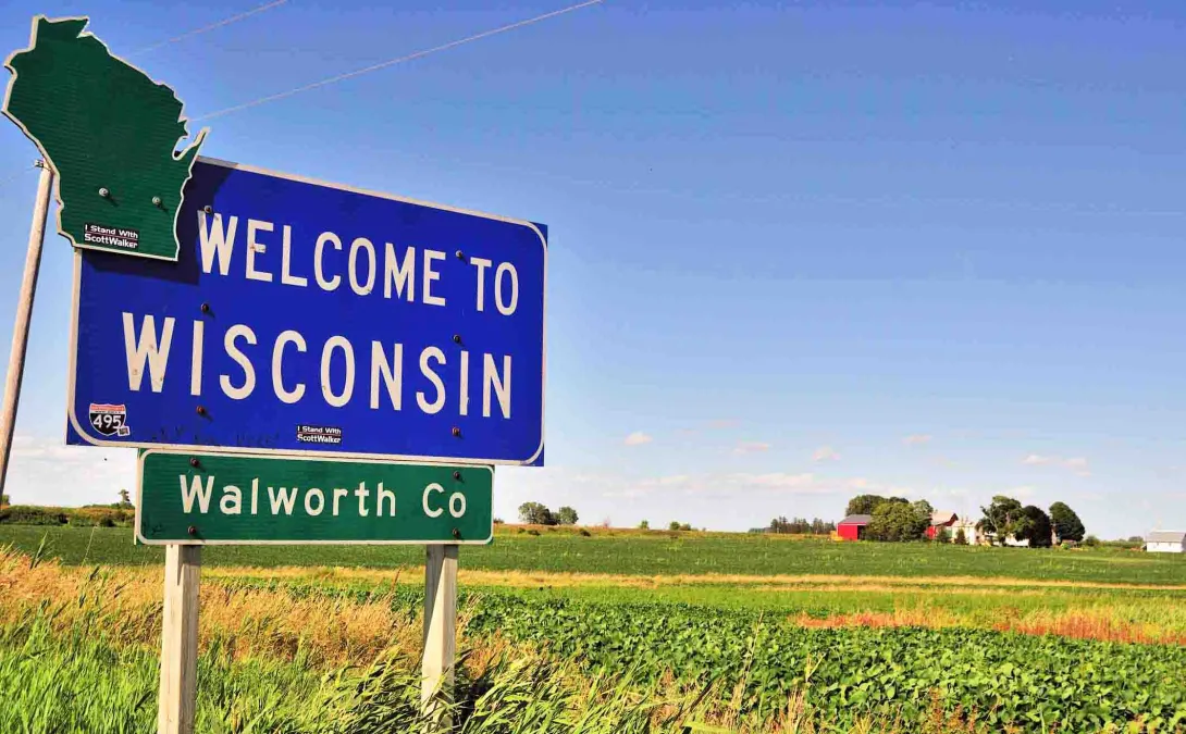Welcome to Wisconsin sign