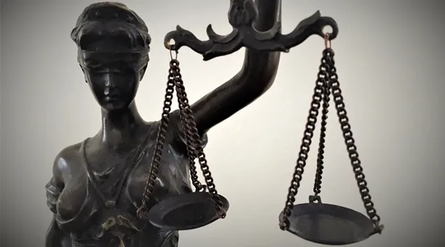 Statuette of Justice with scales