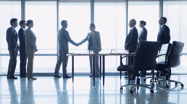 business people shaking hands