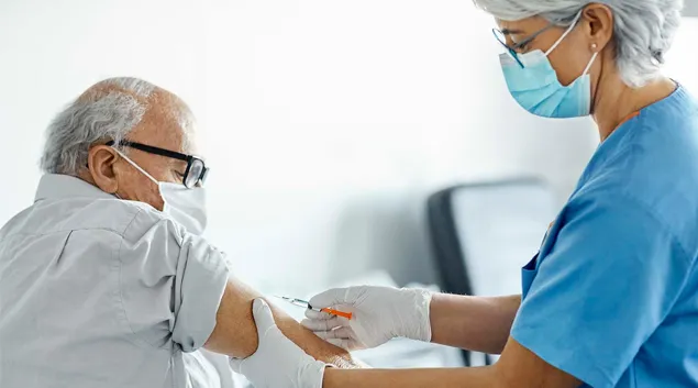 A vaccine being administered